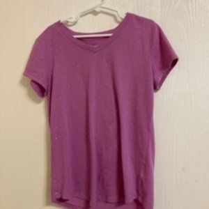 Violet sparkle short sleeve